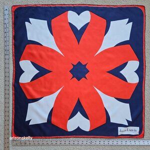 Silk Scarf Jeanne Lanvin Flower Hand Rolled